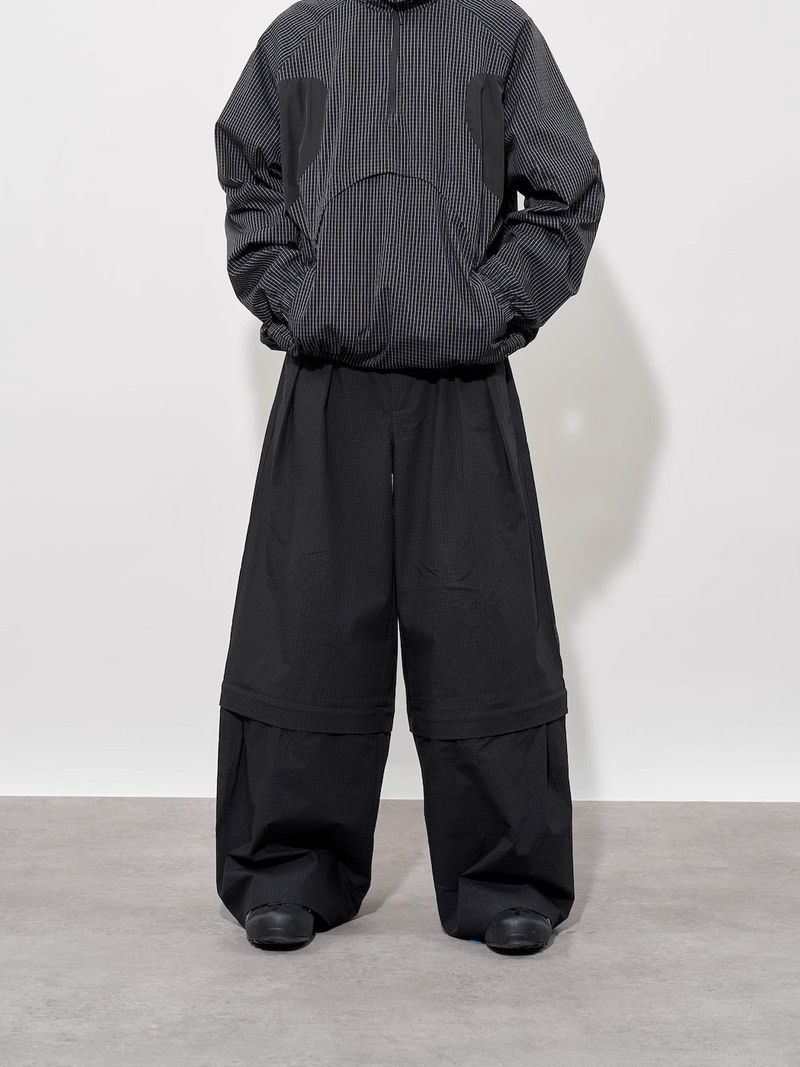 FMACM（エフエムエーシーエム）の「FMACM 2-in-1 Removable Checkered Stripe Contour Lounge Pants（Pants）」