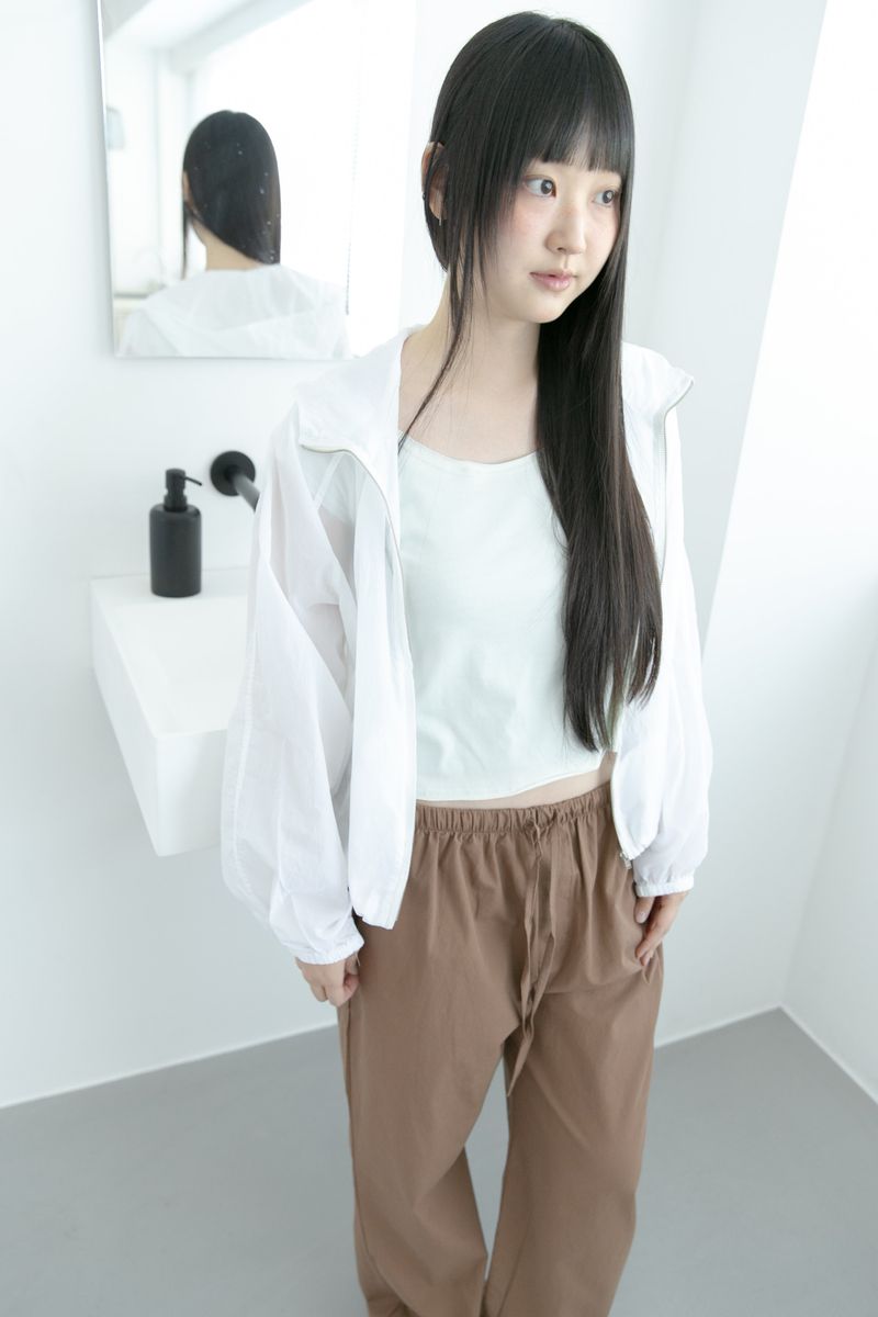 nylon stopper hood jumper(2colors)
