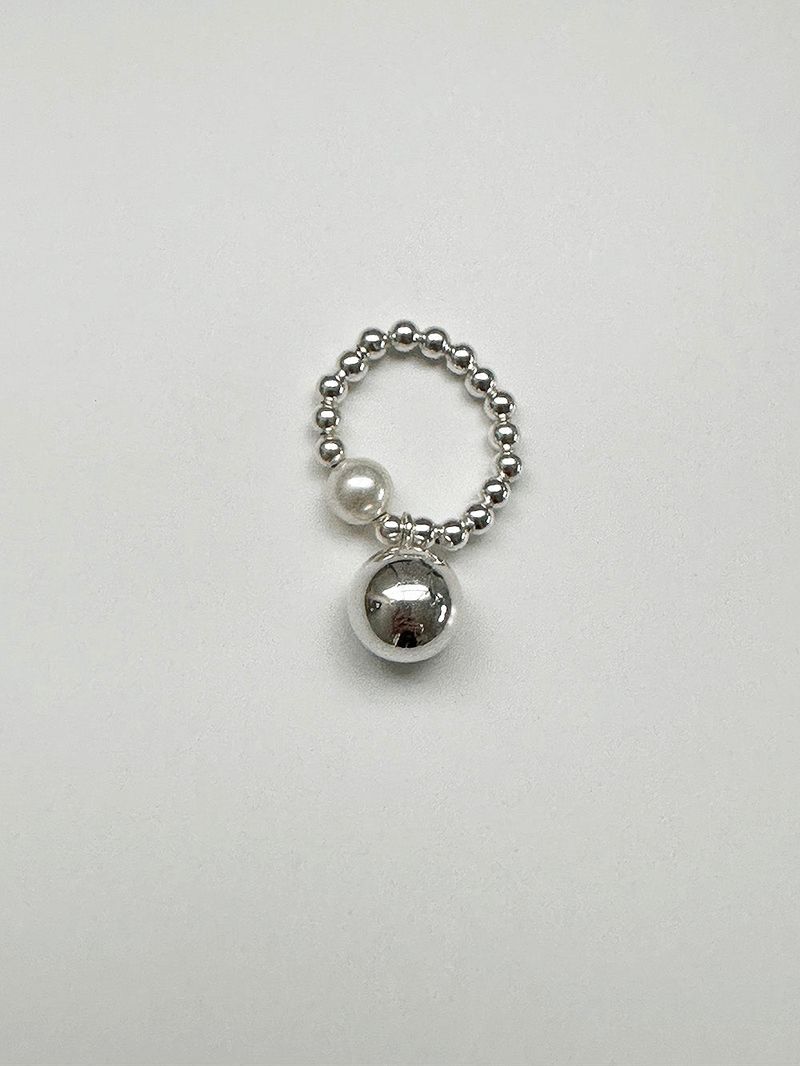 [925silver] Big ball ring