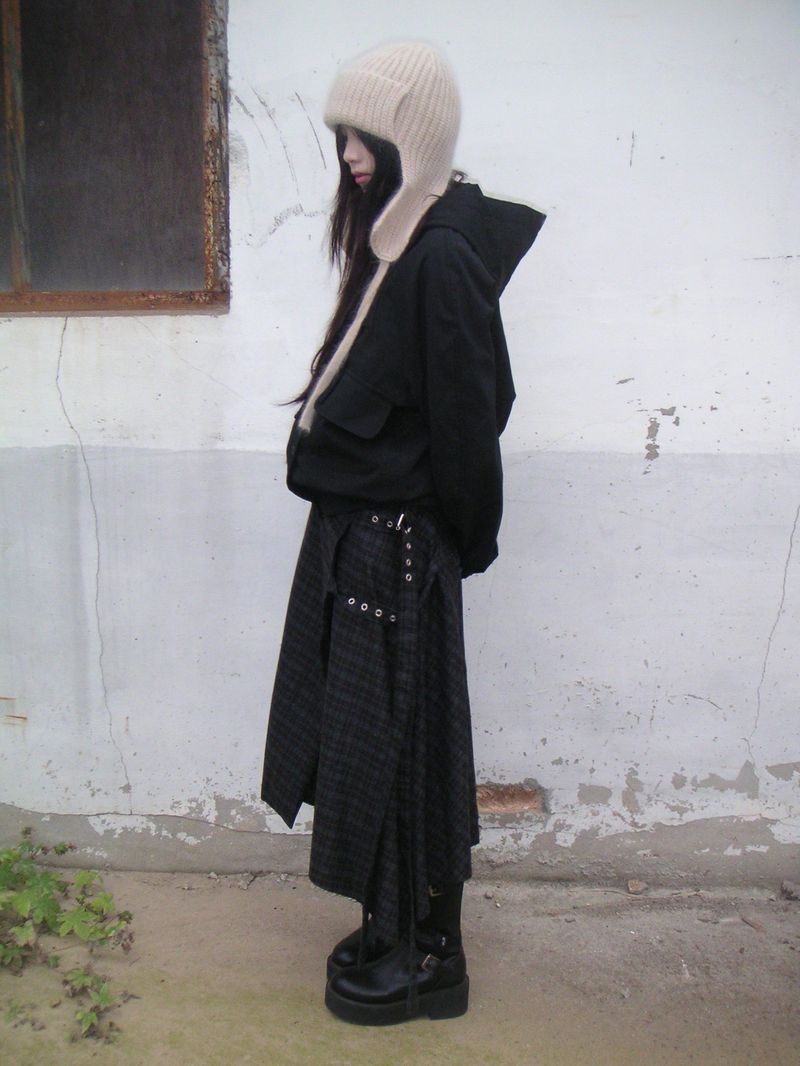 unbal wrap skirt