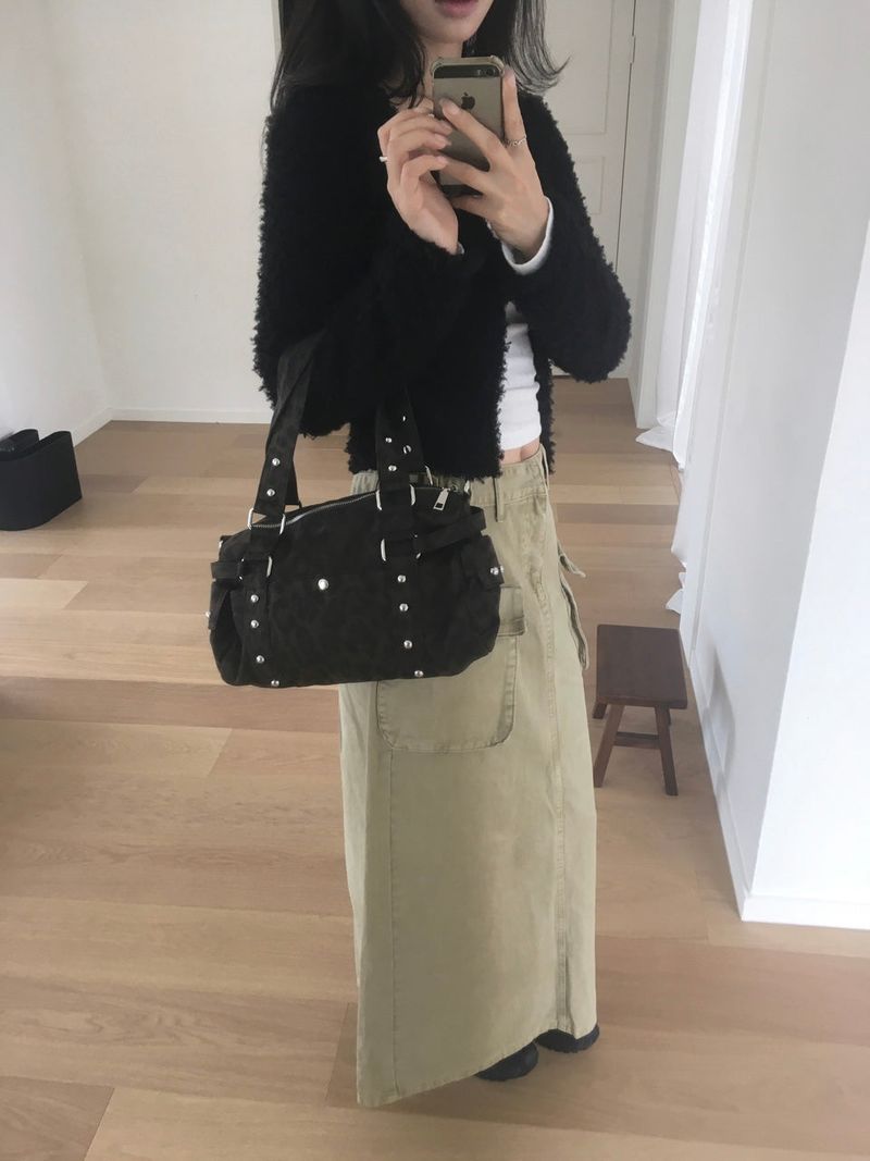 leopard stud bag