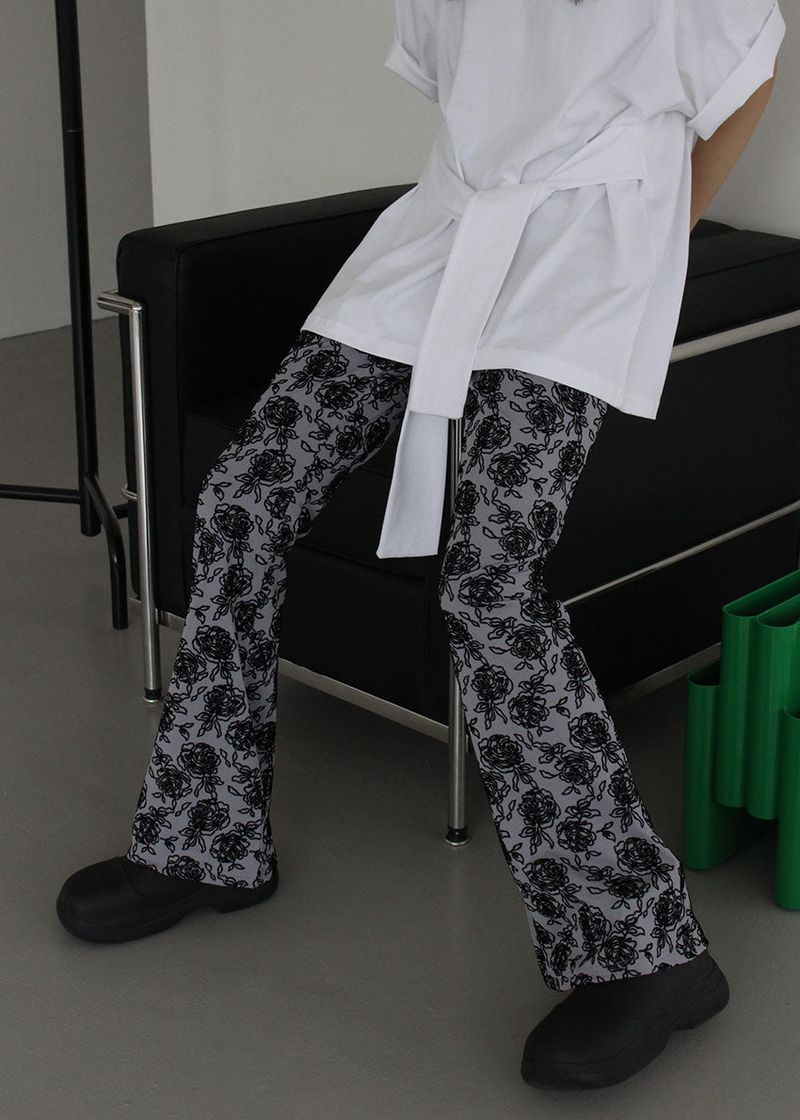 ROSE JACQUARD PANTS