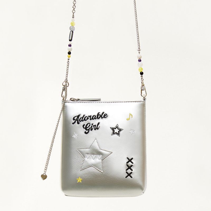 Highteen Metallic Mini Cross Bag _ Silver