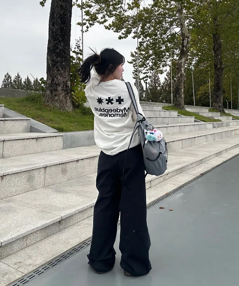 MM SYMBOL LOGO LONG SLEEVE T(WHITE)