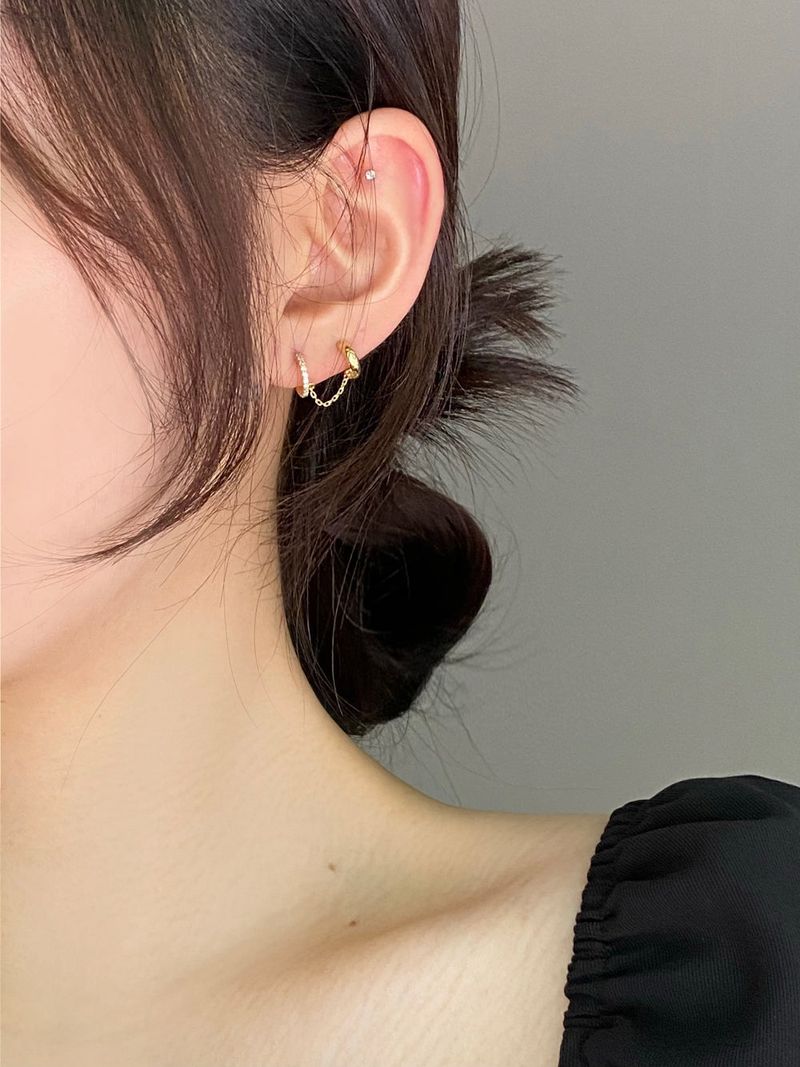 Blingmoon(ブリングムーン)の「ライオントゥチェーンピアス(アクセサリー)」