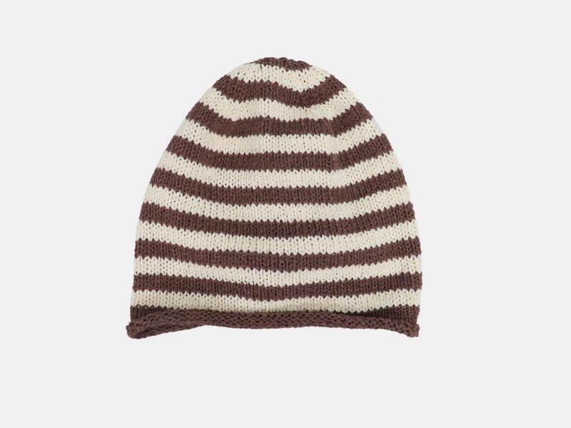 Behil Stripe Shirred Beanie