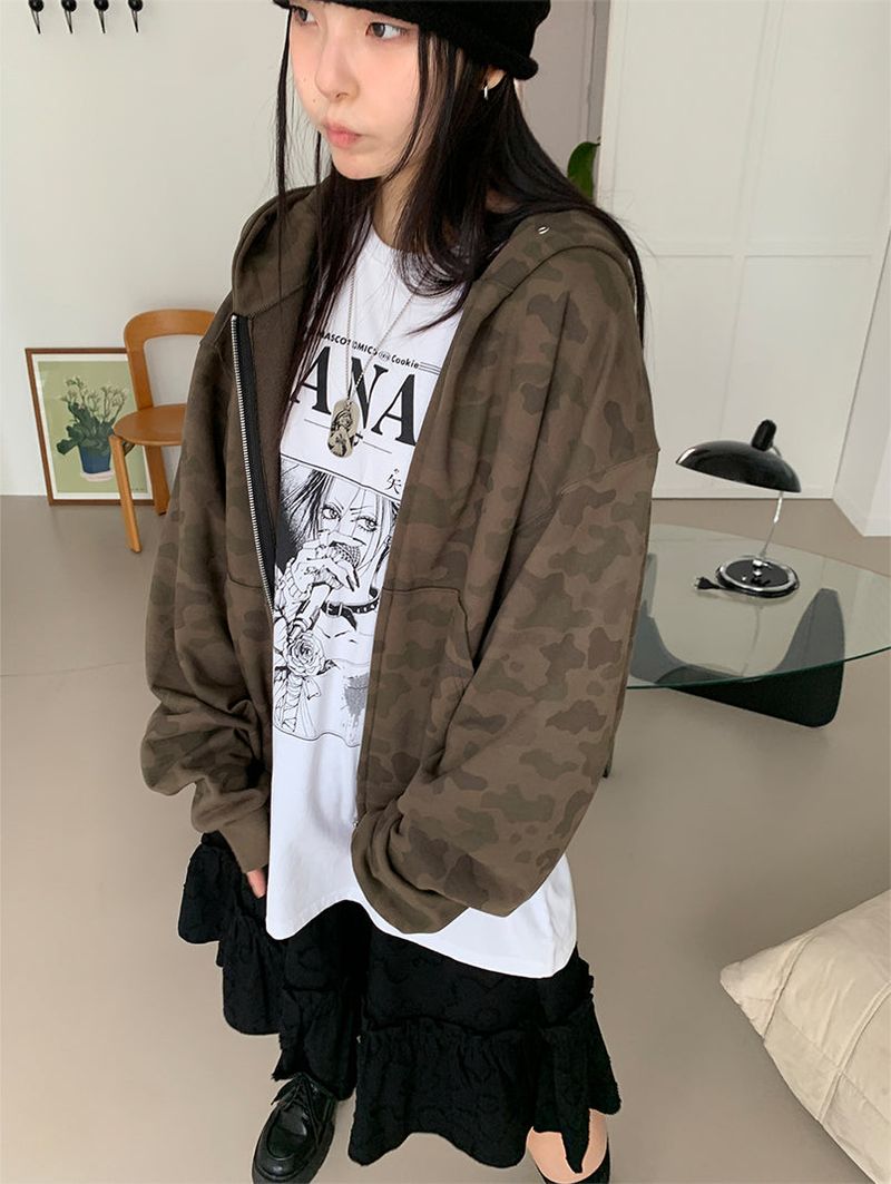 CAMO 2WAY SWEAT HOODIE (2C)