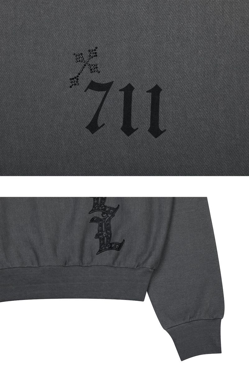 SPELL OFF-SHOULDER SWEATSHIRT charcoal