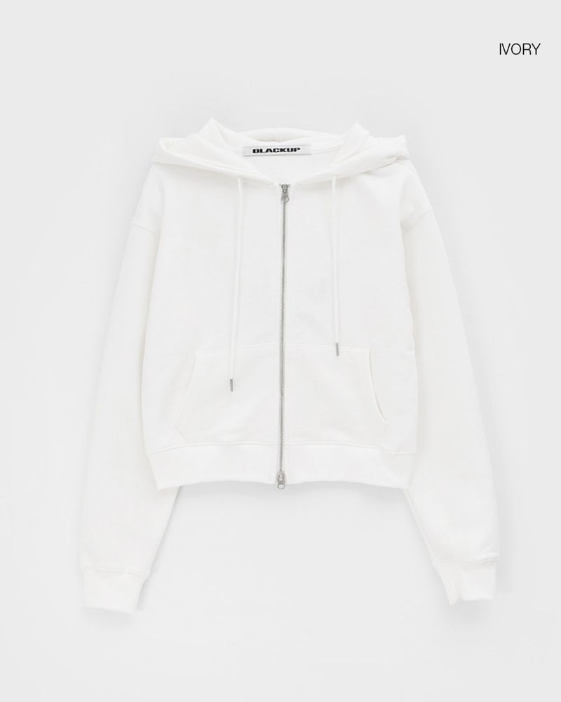 [B-BASIC] Heavy Cotton Hooded Zip-up