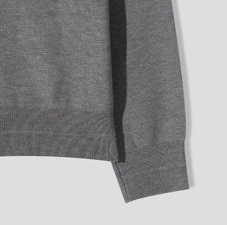 Clash waffle embroidery v-neck cardigan