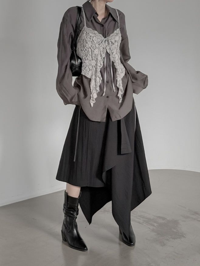 Sia Layered Unbalanced Skirt