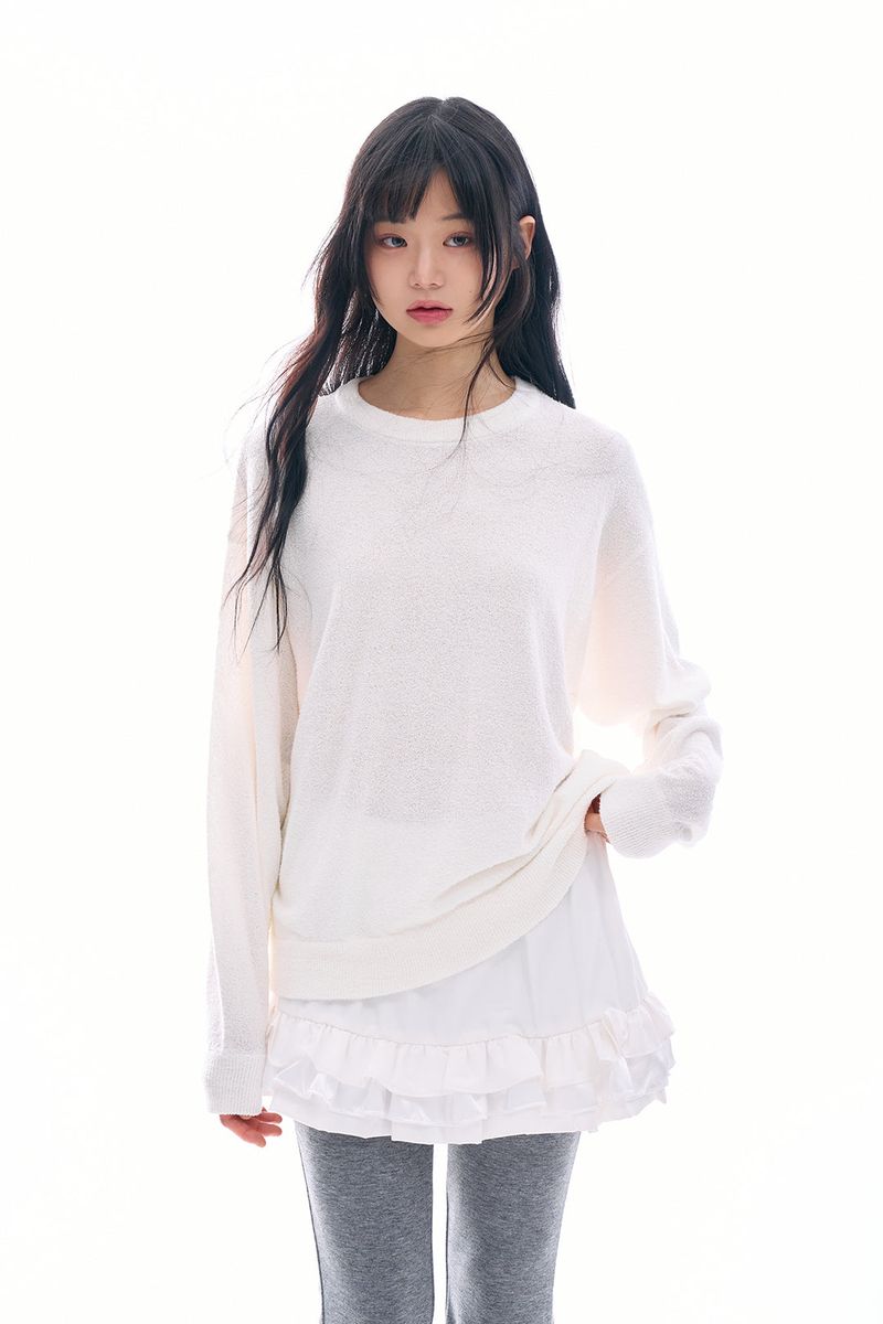 Raucohouse(ラウコハウス)の「Brie loose fit minimal knit(Tops)」