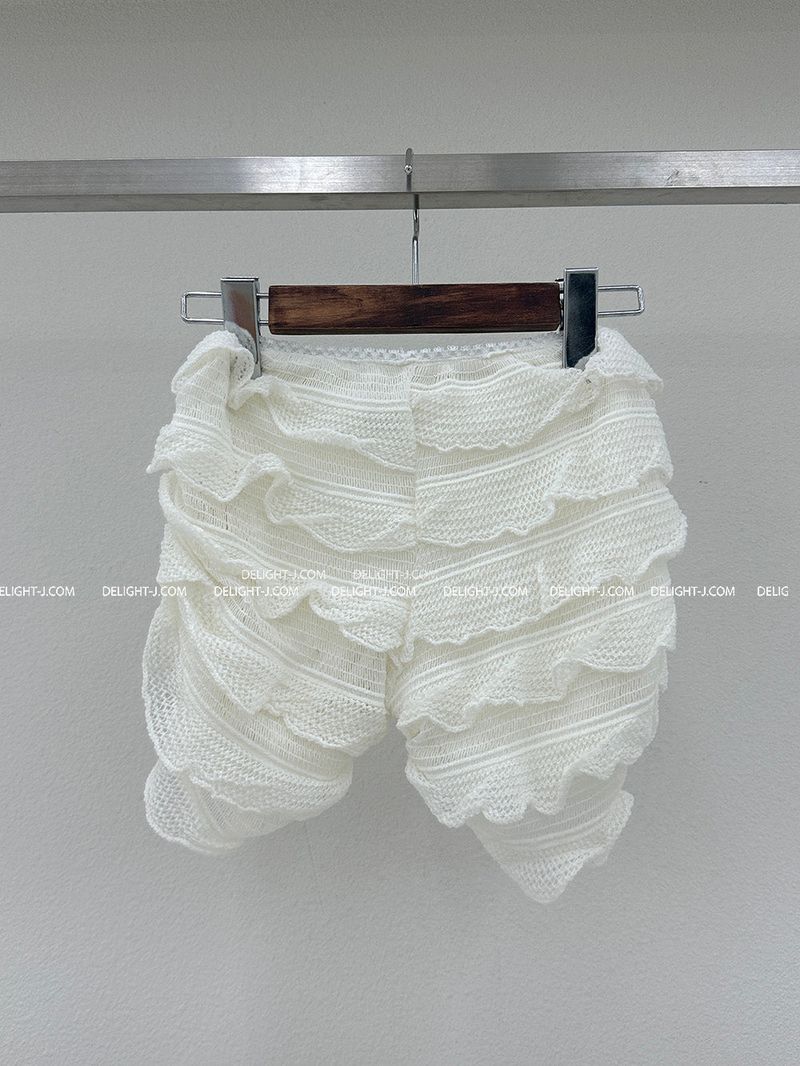 ribbon lace cancan frill shorts