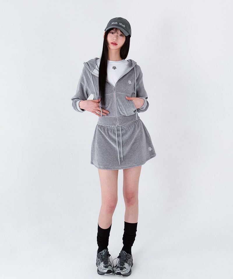 VELOUR TRAINING SKIRT [4color]