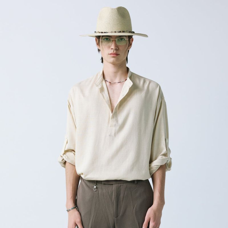 S SY(エスエスワイ)の「linen concho roll up shirt cream(Tops)」