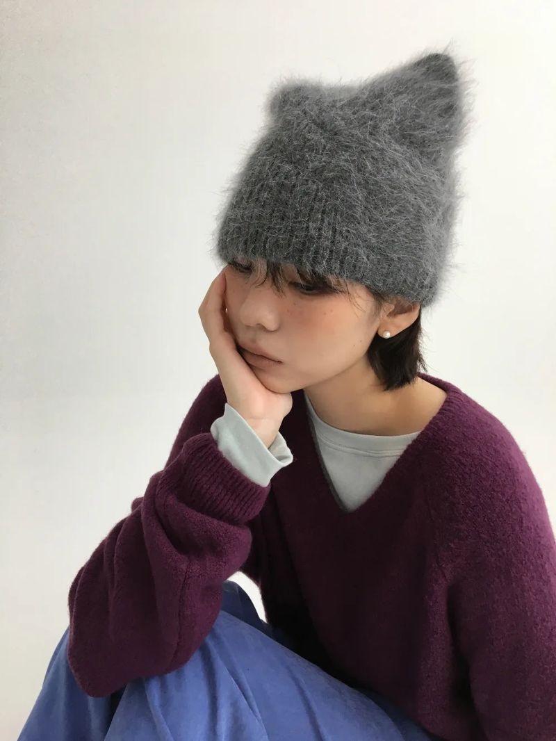Ponsil V-neck knit (4color)