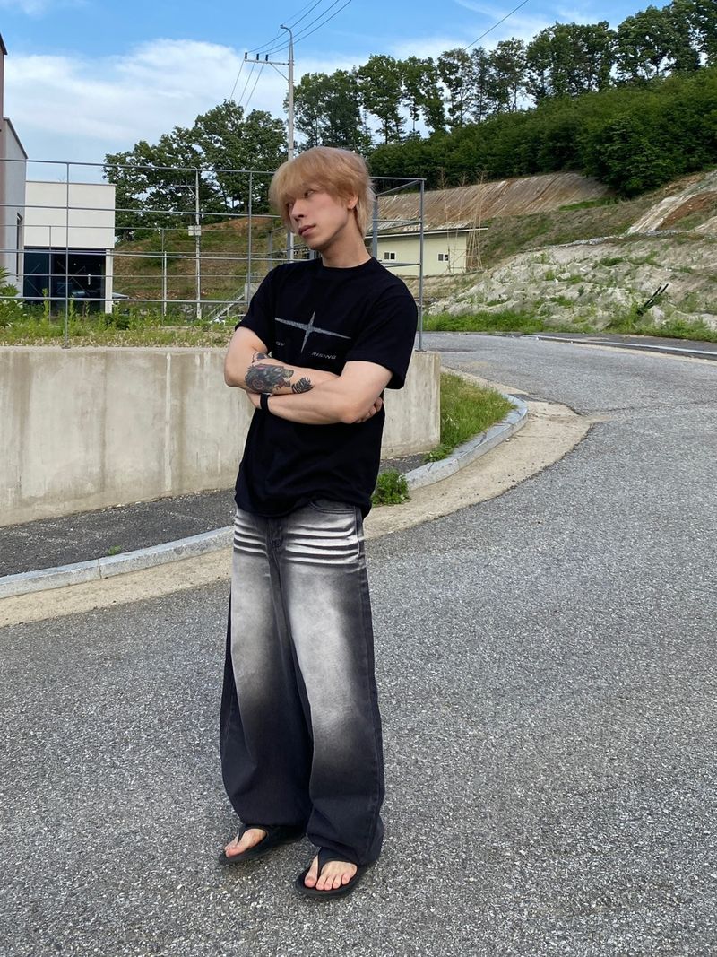 Rising lettering short sleeve T 3C