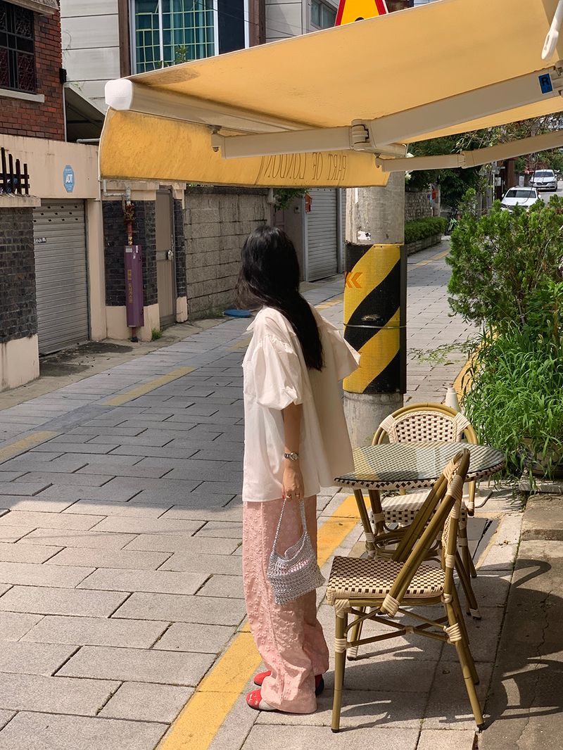 [MADE] PESTO FLOWER WIDE PANTS