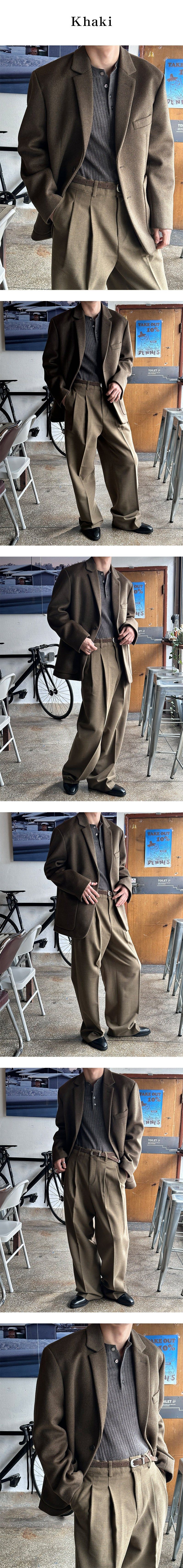 [Wool 80] Wool overfit blazer(3color)