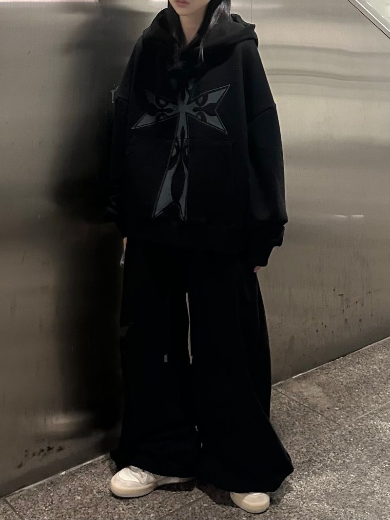 sagging big cross wide pants