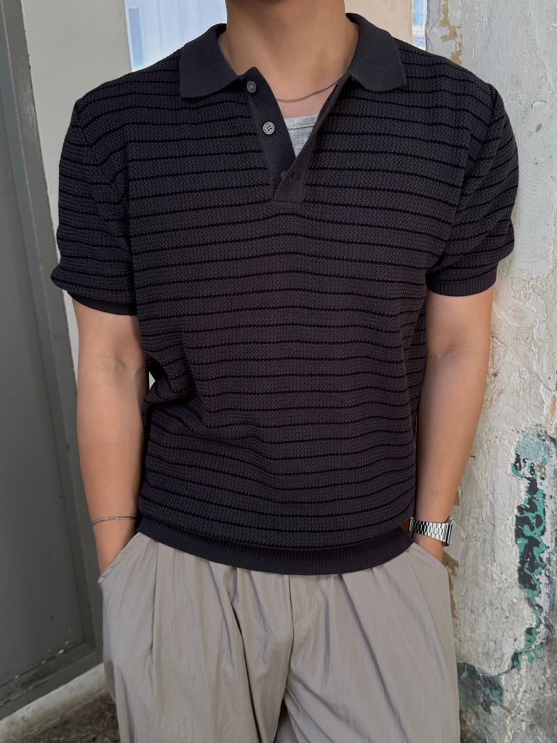 AVAND(アバンド)の「Heaton dangara burton collar knit(Tops)」