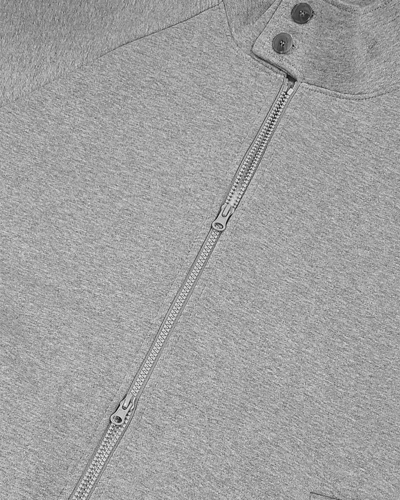 Tei Two-button snap neck boxy fit zip-up jumper
