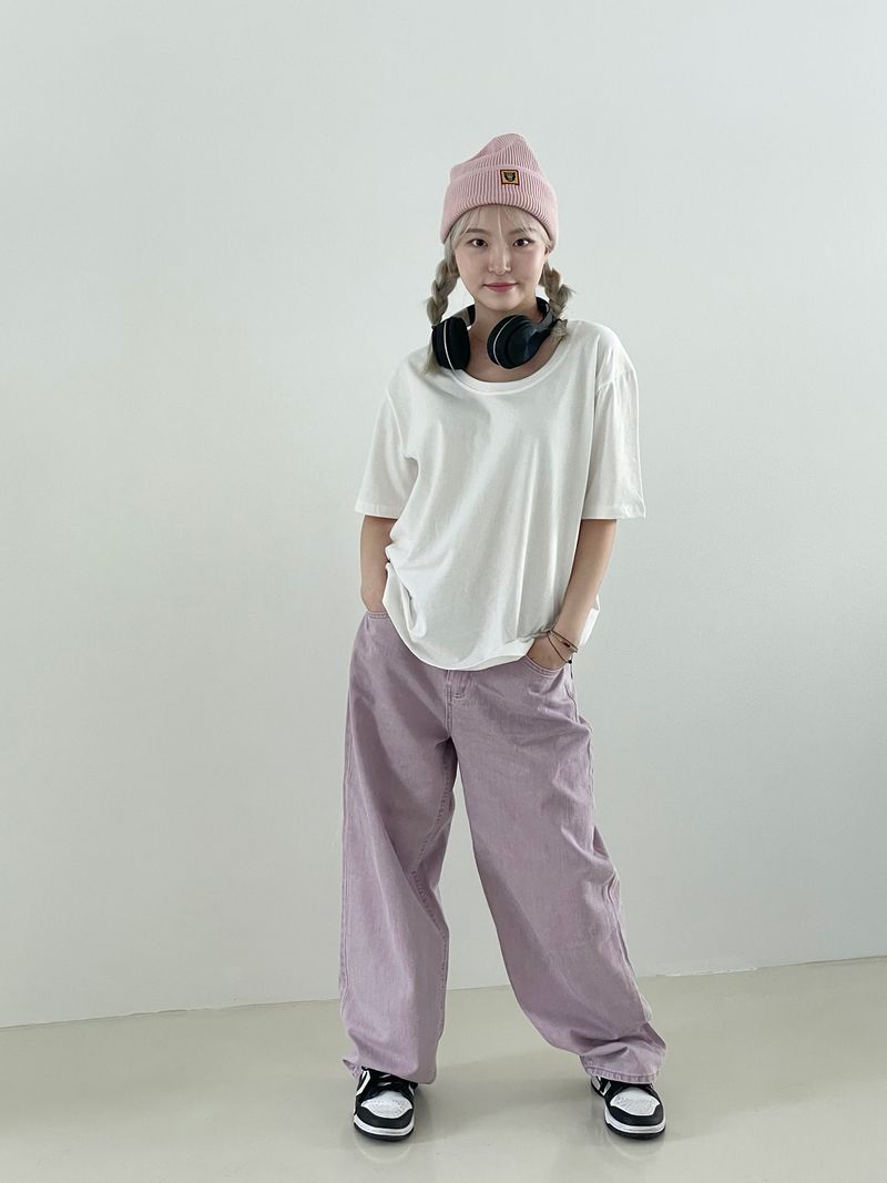 Saffron semi-wide pants