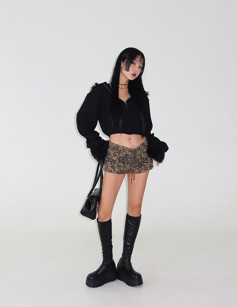 Snake Skin Micro Shorts