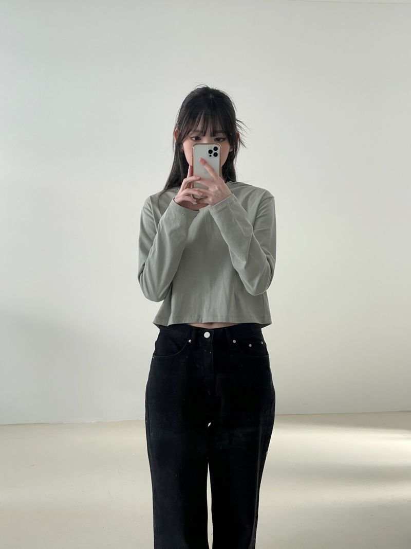 Mood basic crop t-shirt