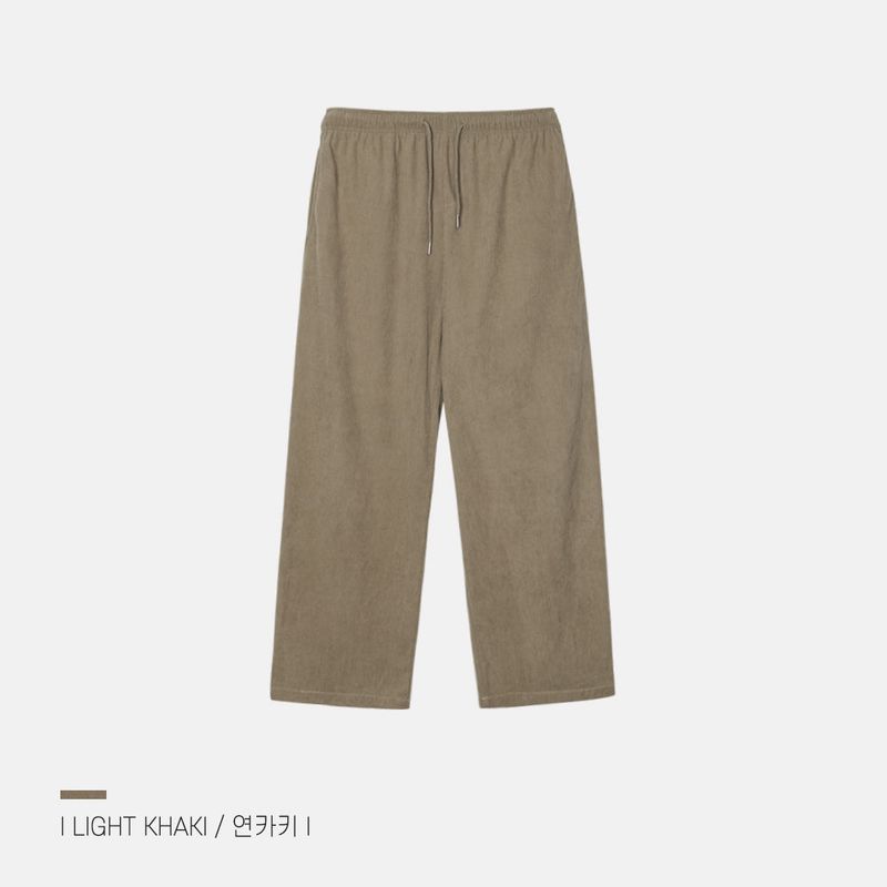 Twill Basic Golden Wide Pants 7C
