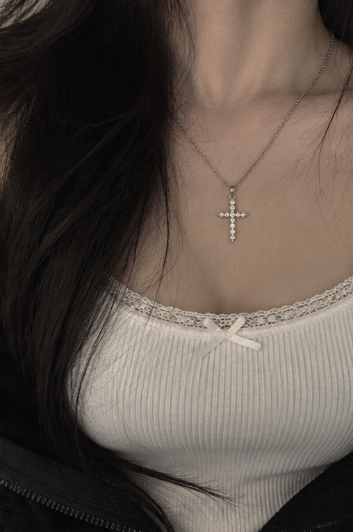 Dion Cross Cubic Necklace