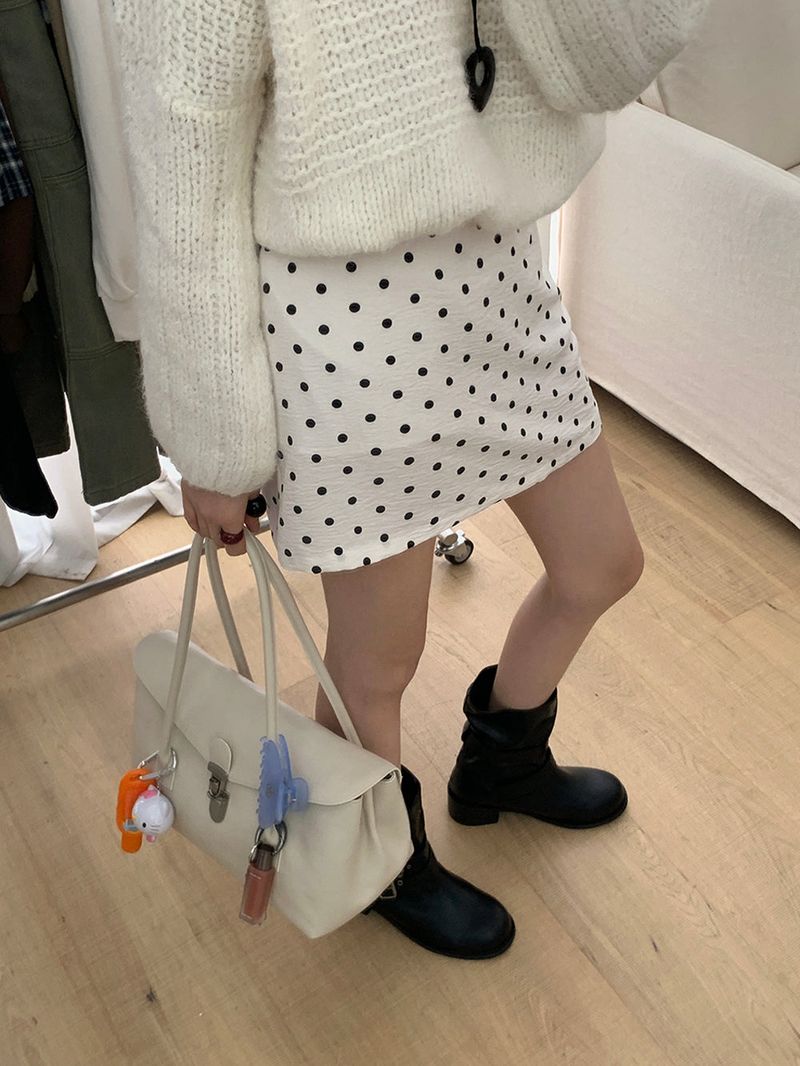 [MADE] Polyton Dot Skirt