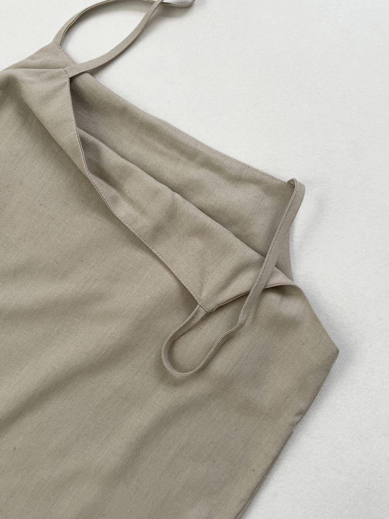 Linen Henkel Belted Bustier