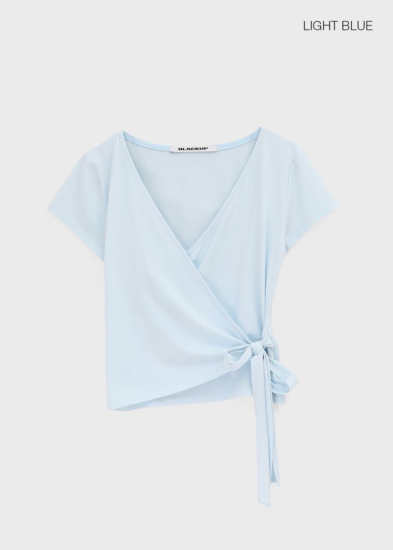 [MADE] Flopit Wrap Short Sleeve Top