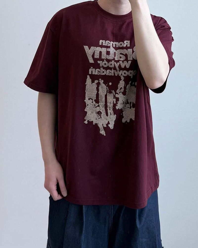 Weaver Printing Oversized Half Sleeve Tee
