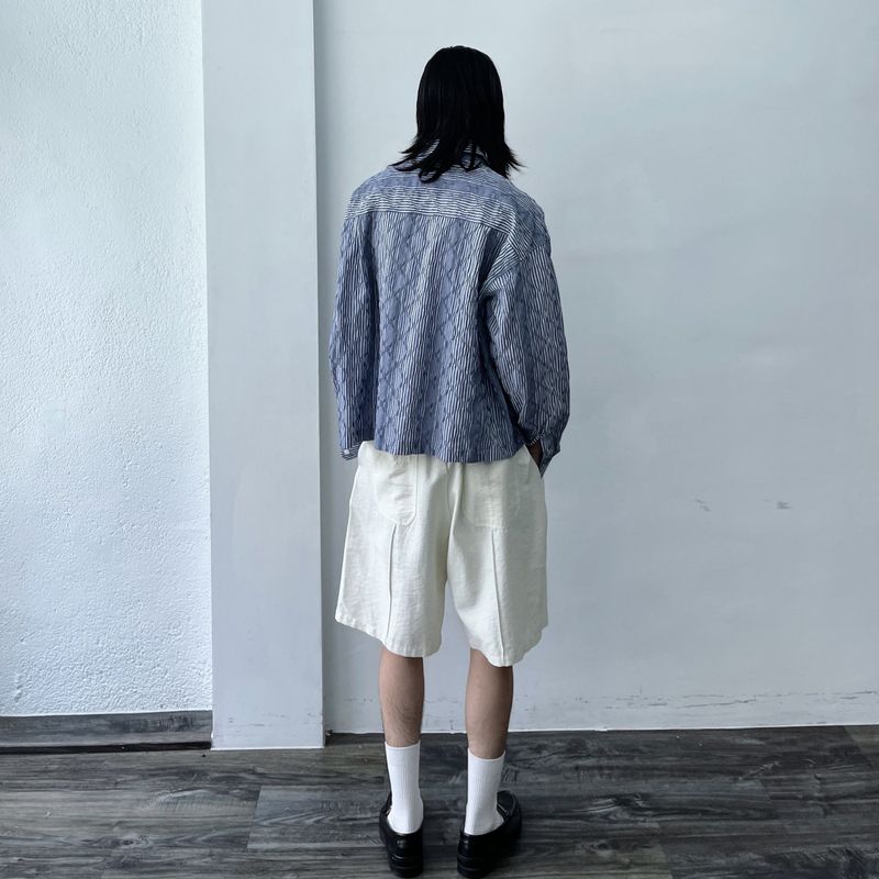 Ripple Texture Stripe Shirt