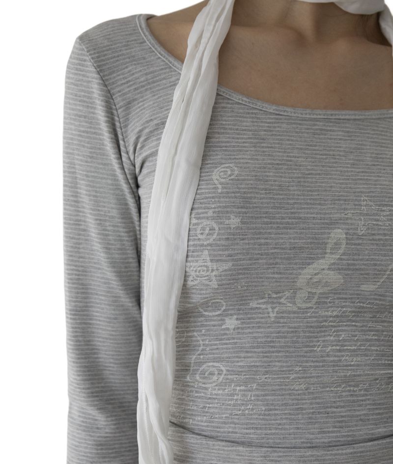Uta Scarf Shirring T-Shirt