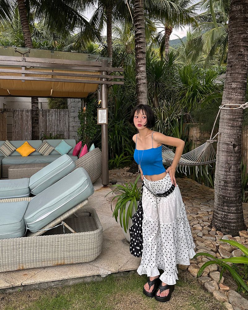 Delight-J（ディライトジェイ）の「Knit bustier tube top strap sleeveless（Tops）」