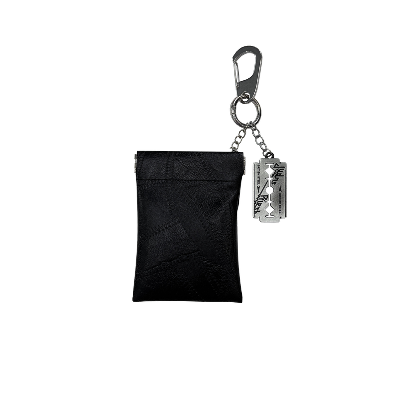 steel wallet keyring
