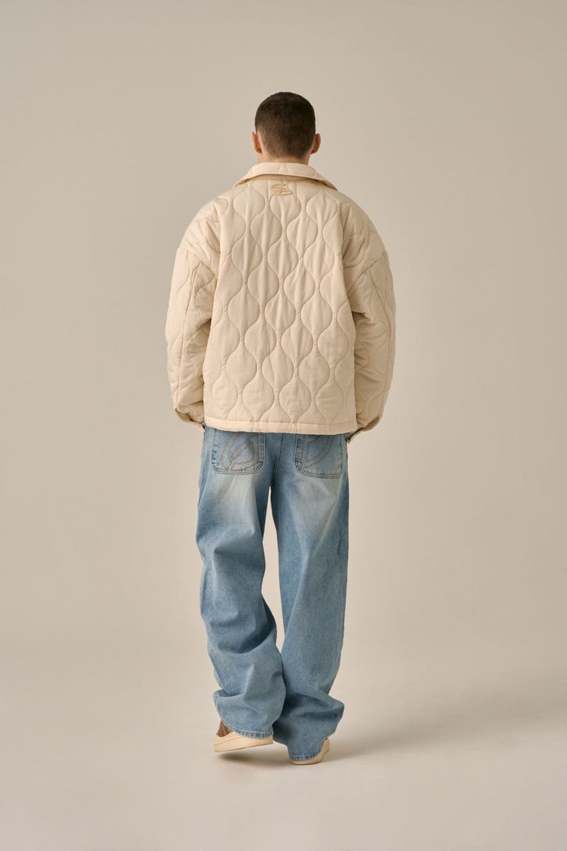 QUILTING SHIRT JACKET - IVORY