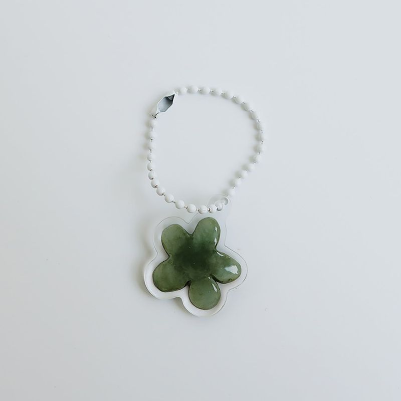 lucky five-leaf clover key ring