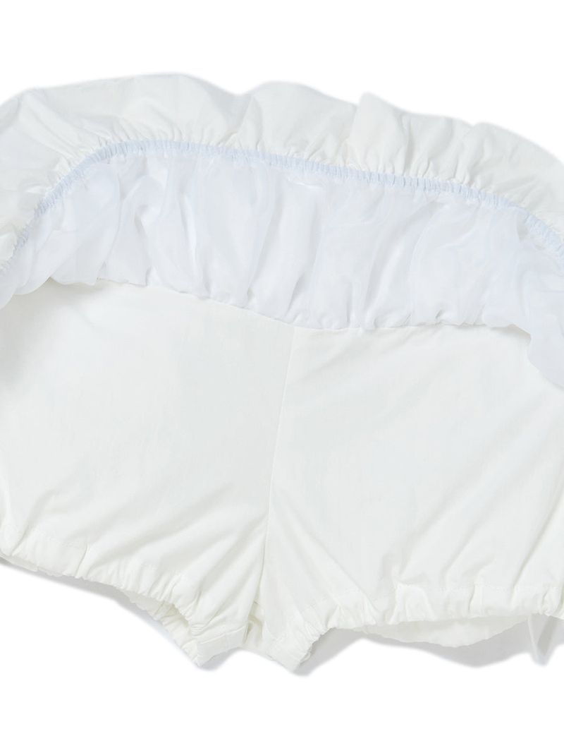BALLOON FRILL SKIRTPANTS WHITE