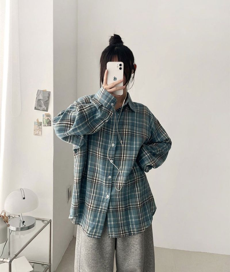 Lue Loose Fit Checkered Shirt
