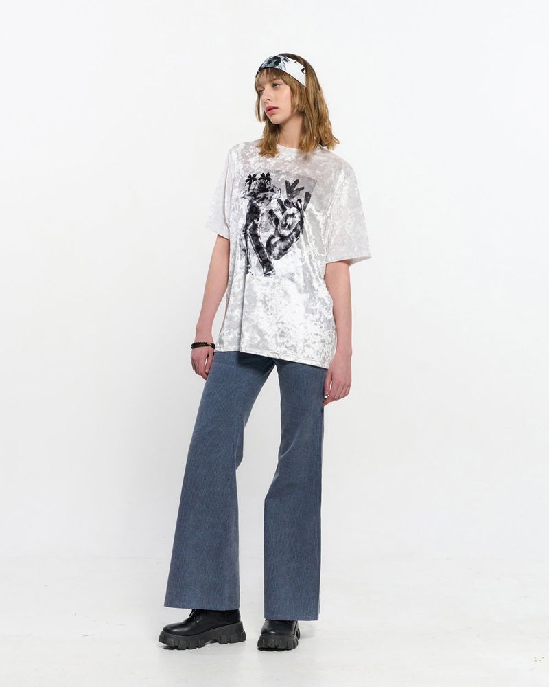 Stripe Bootcut Pants _ BLUE