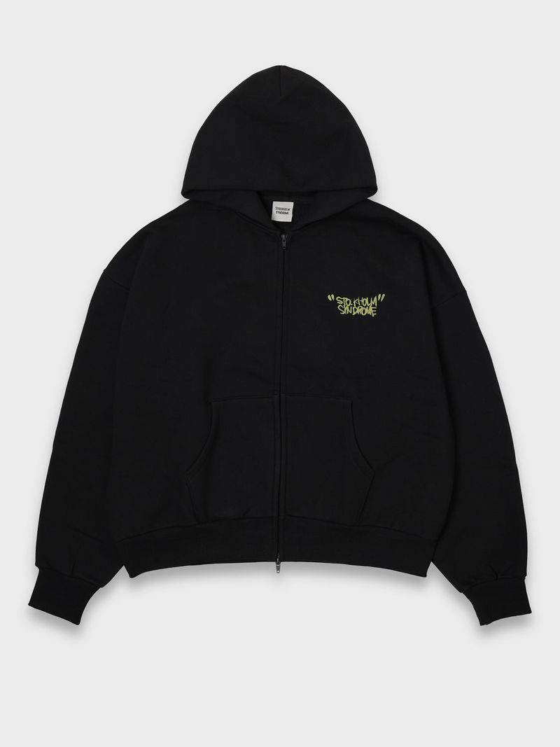 SPECTRE ZIP HOODIE - BLACK