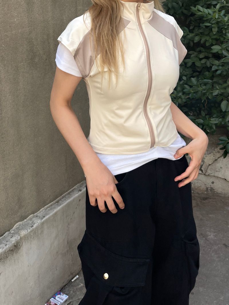Cooling High-Neck Cap Sleeve Vest