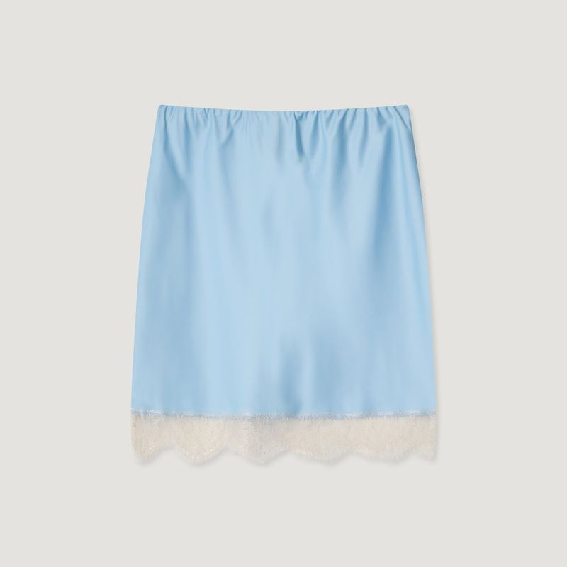 Rose Stain Lace Mini Skirt