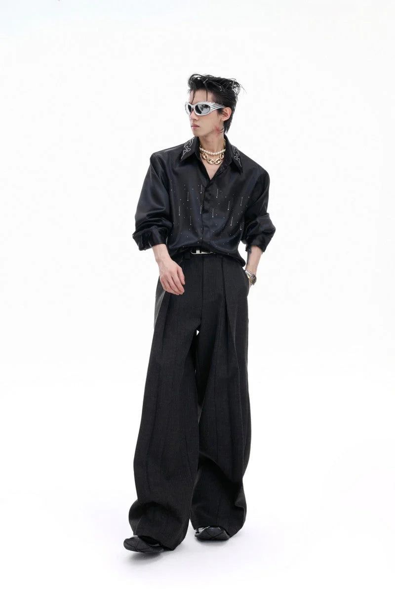 Satin Glitter Boxy Shirt