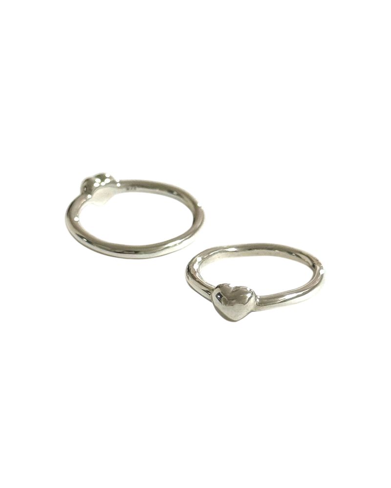 No matter heart ring (silver) *1PCS