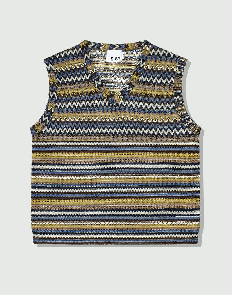 havana beach knit vest yellow